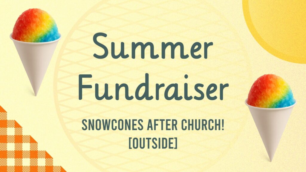 snowcone fund raiser