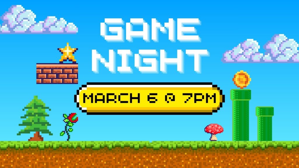 River North Church game night Friday March 6 at 7pm